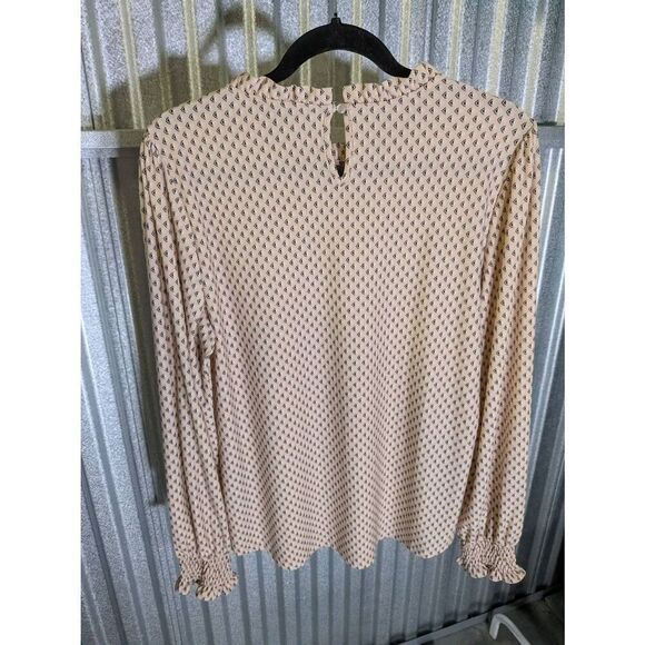 Adrianna Papell Blouse  Multicolor Long Sleeve Polyester Blend Women’s Large - Picture 2 of 6